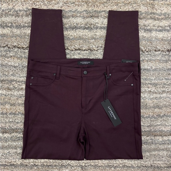 Liverpool Denim - Liverpool Mid Rise Skinny Jeans Sz 16/33 NWT | Liverpool Skinny Jeans Aubergine-